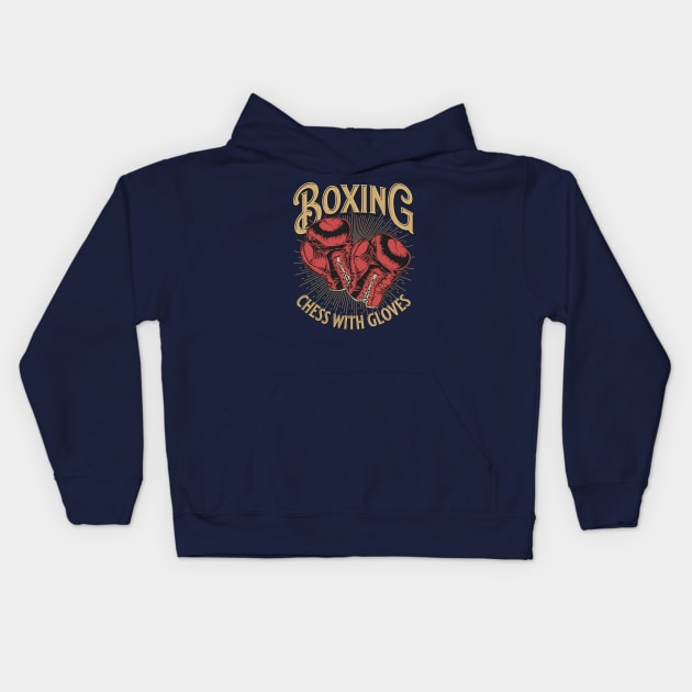 Boxing Kids Hoodie by Delicious Art